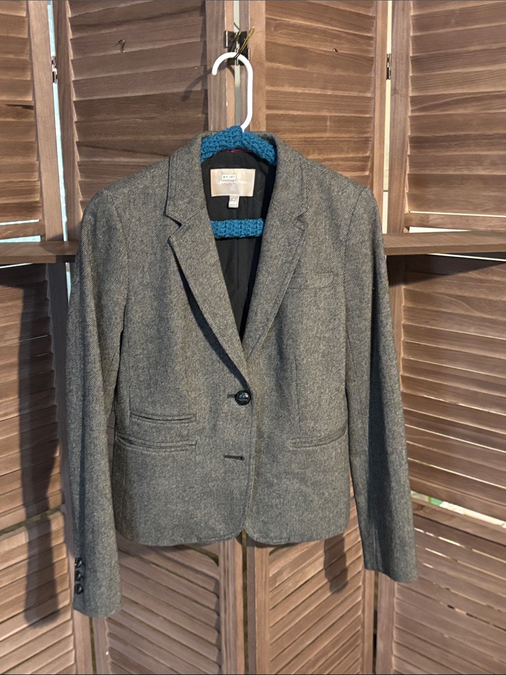 Brown Tweed Wool Blazer